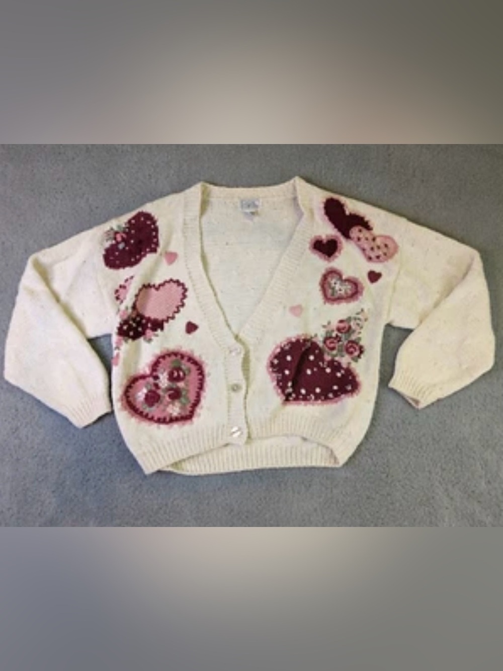 Heart Cropped Cardigan